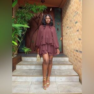 Commense Chocolate Mini Dress